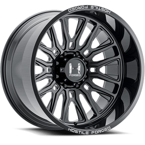 HOSTILE FORGED HF19 FREEDOM GLOSS BLACK 28x14 8-165 -76MM 125.2MM