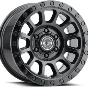 Icon Alloys Hulse 17x8.5 Dual Black 5x127 6mm Offset 4.5in Backspacing