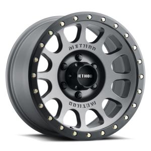 MR305 NV 17X8.5 0MM 5-139.7 108MM TITANIUM W/ MATTE BLACK LIP