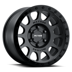 MR305 NV 17X8.5 0MM 8-165.1 130.81MM MATTE BLACK - GLOSS BLACK LIP