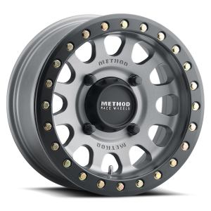 MR401 UTV BEADLOCK 15X7 5+2/+38MM 5-114.3 72MM TITANIUM W/ MATTE BLACK RING W/ BH-H24100