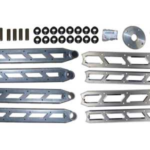 McGaughys Rear Boxed 4-Link w/Raw Billet Face Plates 2014-2024 Dodge Ram 2500