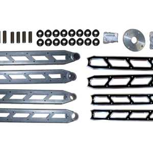 McGaughys Rear Boxed 4-Link w/Black Billet Face Plates 2014-2024 Dodge Ram 2500