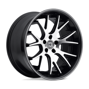 ASANTI BLACK ABL3 20X8.5 5X130 SLV MACH W/SS LIP 35MM