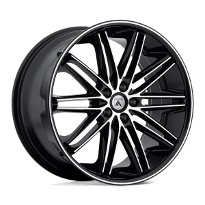 ASANTI BLACK ABL10 20X8.5 5X112 MACH W/ BLCK LIP 38MM