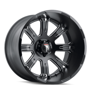 AT154-221497M AMERICAN TRUXX BOMB AT154 SATIN BLACK MILLED 22X14 8-180 -76MM 125.2MM