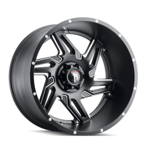 AT186-241497M AMERICAN TRUXX SPURS AT186 SATIN BLACK MILLED 24X14 8-180 -76MM 125.2MM