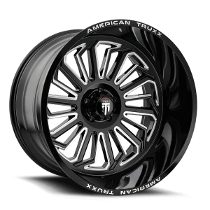AMERICAN TRUXX BUTCHER AT1916 GLOSS BLACK MILLED 20X9 6-139.7 -12MM 106MM