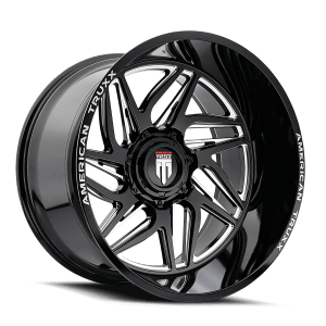AMERICAN TRUXX GOLIATH AT1917 GLOSS BLACK MILLED 20X9 8-165.1 -12MM 125.2MM