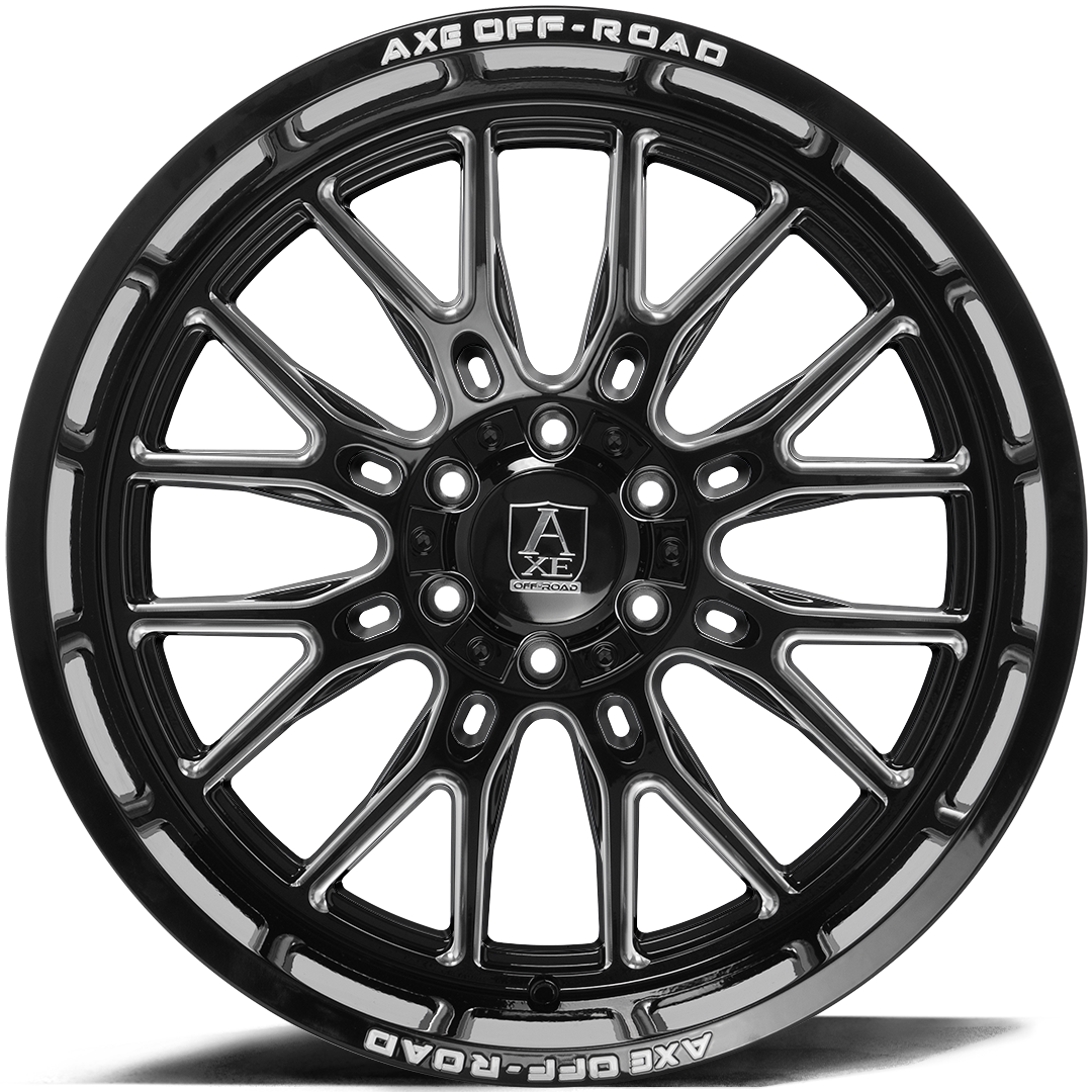 ATLAS GLOSS BLACK MILLED 22X12 6-135 / 6-139.7 -44MM 87.1MM - Image 2