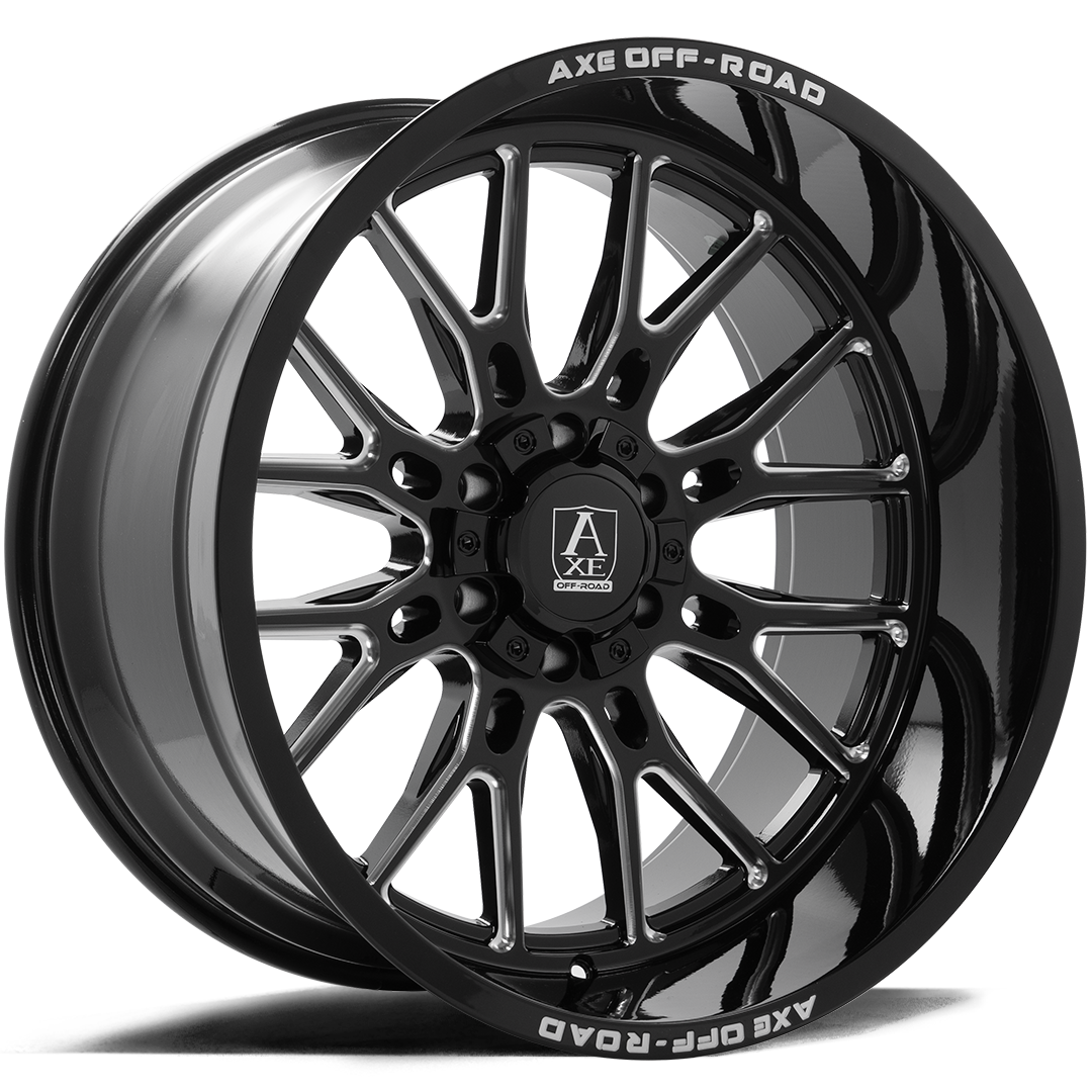 ATLAS GLOSS BLACK MILLED 22X12 6-135 / 6-139.7 -44MM 87.1MM