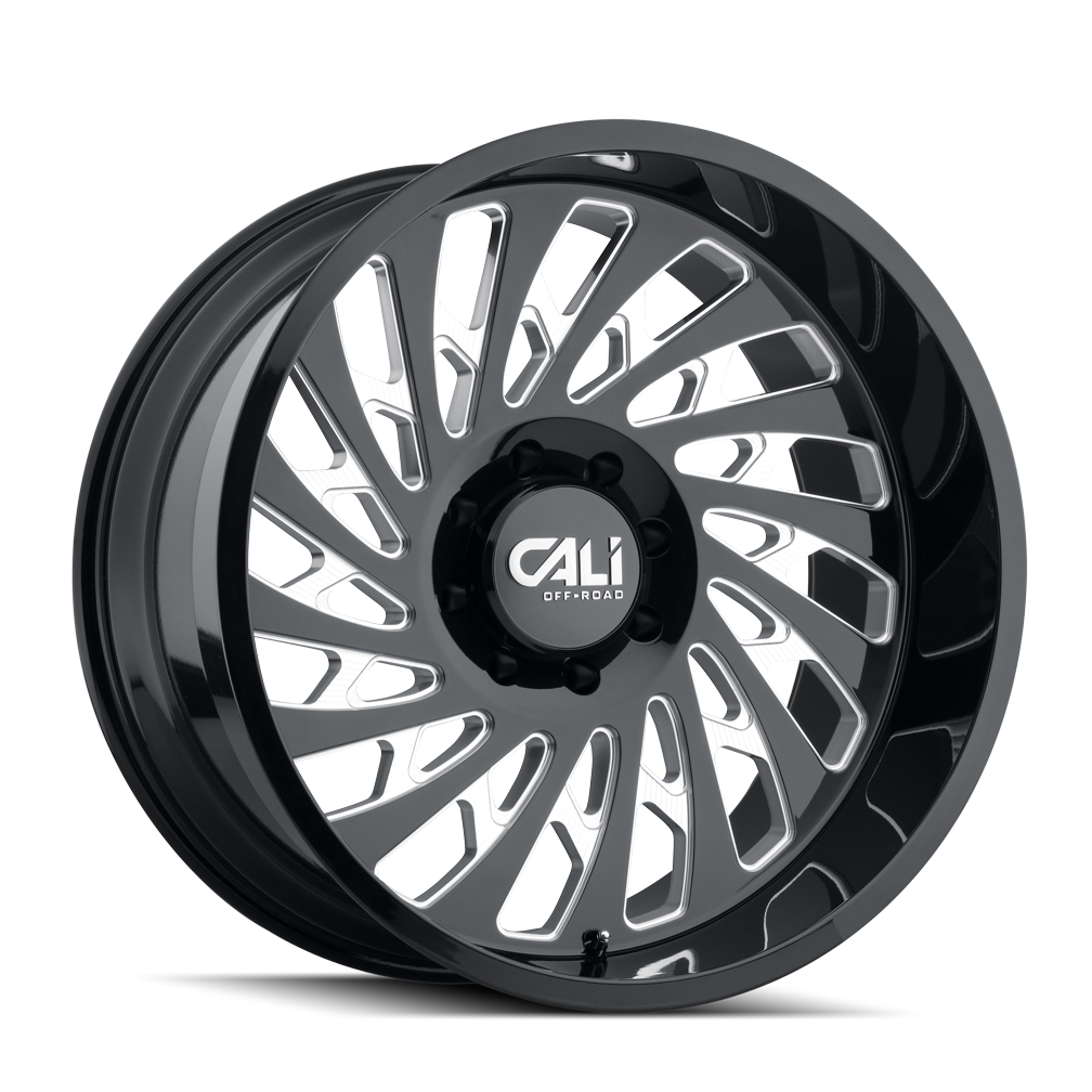CALI OFF-ROAD SWITCHBACK 9108 GLOSS BLACK MILLED 20X9 6-135 0MM 87.1MM