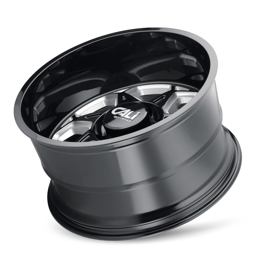 CALI OFF-ROAD SEVENFOLD 9111 GLOSS BLACK MILLED 24X12 8-165.1 -51MM 130.8MM - Image 3
