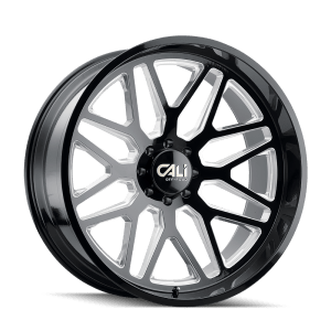 CALI OFF-ROAD INVADER 9115 GLOSS BLACK MILLED 28X12 6-139.7 -44MM 106.1MM