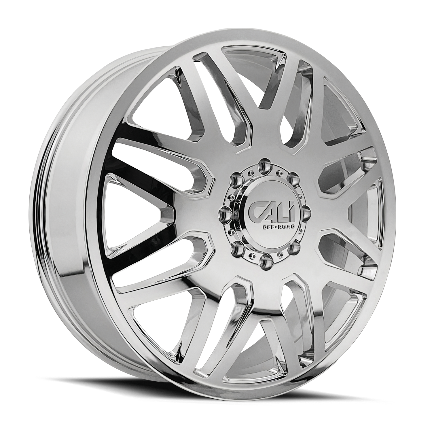 CALI OFF-ROAD-OFFROAD INVADER DUALLY 9115D CHROME 22X8.25 8-165.1 -232MM 121.3MM