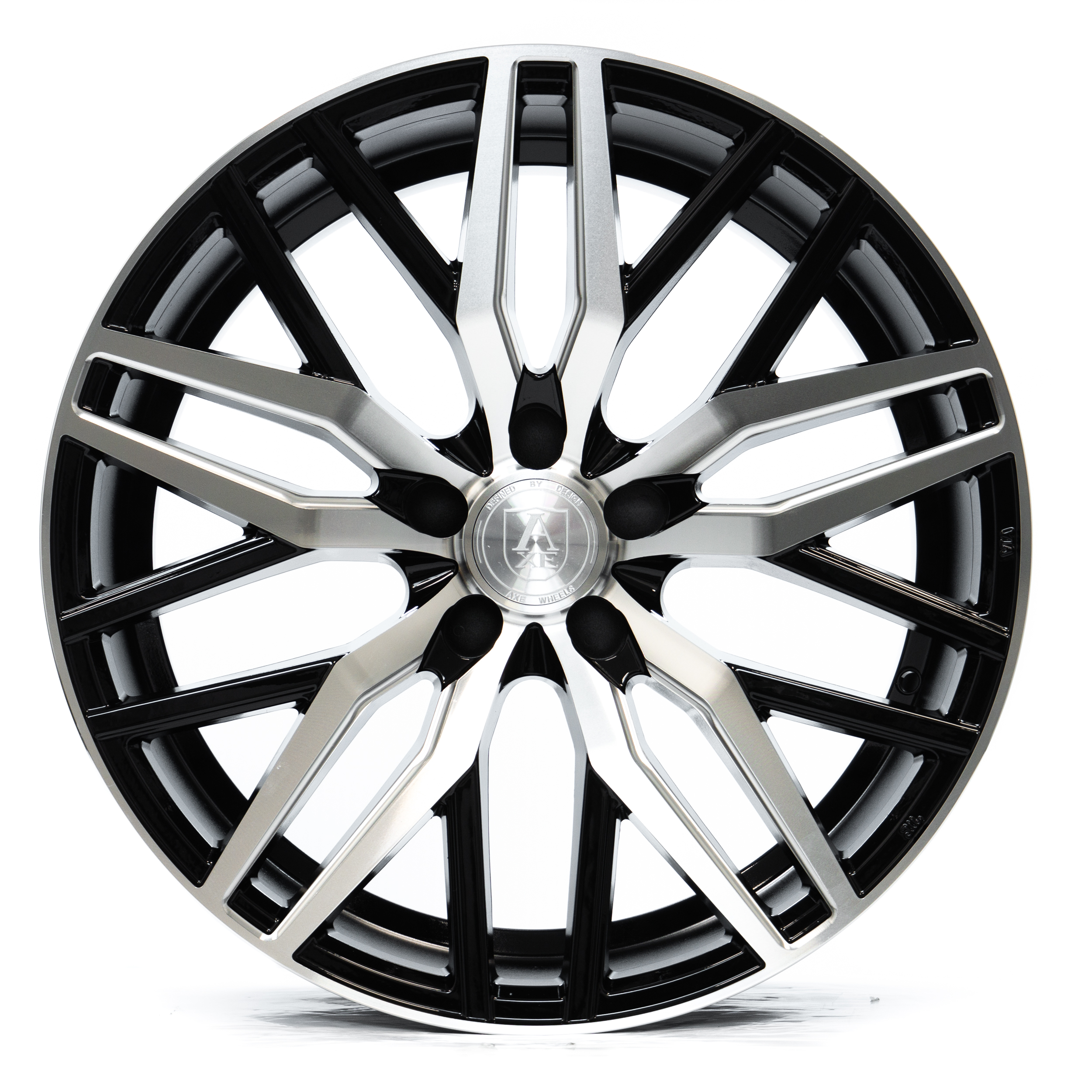 EX30 BLACK AND POLISHED FACE 19X8.5 5-108 35MM 72.6MM - Image 2