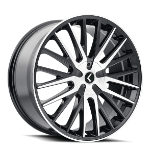 KRAZE DOUBLE DOWN KR185 GLOSS BLACK MACHINED 17X8 5x108/5x114.3 38MM 73MM