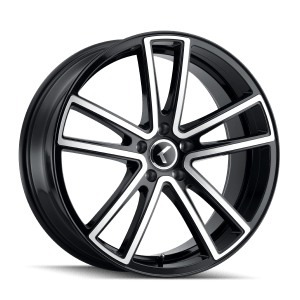 KRAZE LUSSO KR190 GLOSS BLACK MACHINED 22X9.5 6-139.7 30MM 106MM
