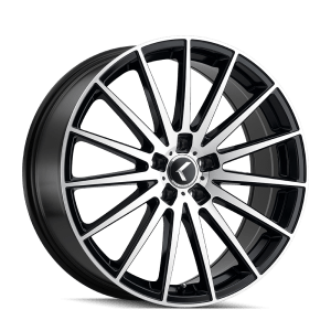 KRAZE STUNNA KR191 BLACK/MACHINED FACE 18X8 5-114.3 40MM 72.62MM