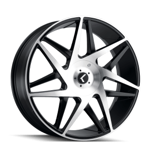 KRAZE PHASE KR192 GLOSS BLACK MACHINED 22X9.5 5-115/5-139.7 18MM 87MM
