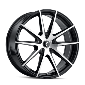 KRAZE TURISMO KR193 GLOSS BLACK MACHINED 18X8 5-114.3 40MM 72.62MM