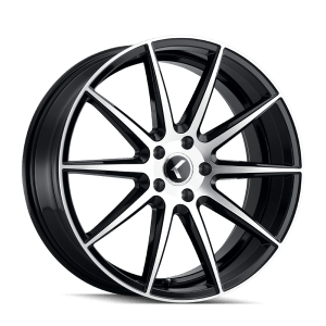 KRAZE COSMOS KR194 GLOSS BLACK MACHINED 17X8 5-112 38MM 66.56MM