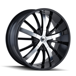 MAZZI ESSENCE 364 GLOSS BLACK MACHINED 24X9.5 5-127/5-139.7 18MM 87MM