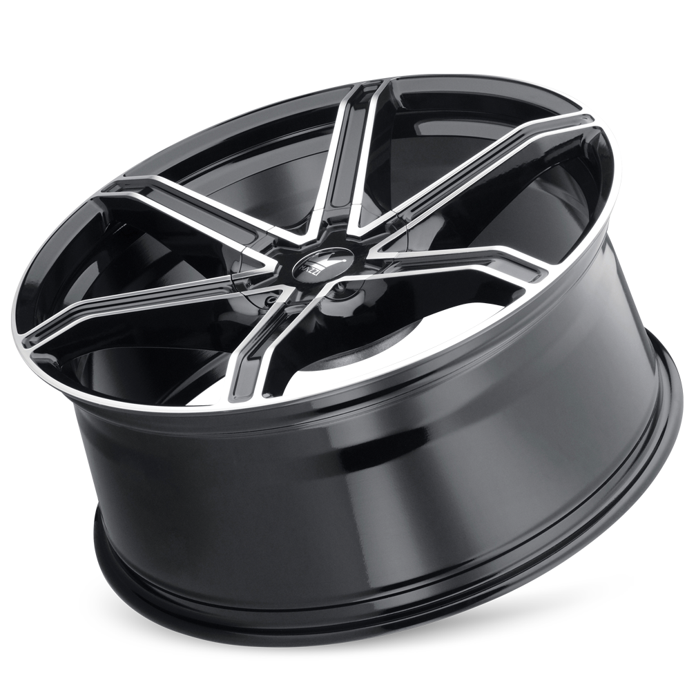 MAZZI STILTS 371 GLOSS BLACK MACHINED 20X8.5 5-110/5-115 35MM 72.6MM - Image 3
