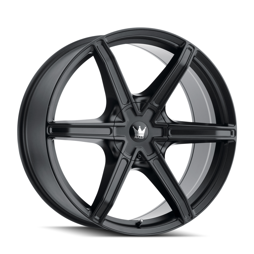 MAZZI STILTS 371 MATTE BLACK 24X9.5 5-115/5-120 18MM 74.1MM