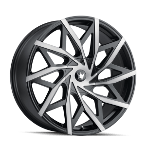 MAZZI BIG EASY 372 MATTE BLACK MACHINED WITH DARK 22X9.5 5-115/5-139.7 18MM 87MM