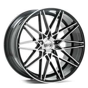 ZX4 BLACK AND POLISHED FACE 22X10.5 5-120 38MM 74.1MM