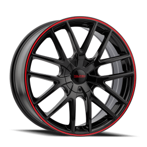 TOUREN TR60 3260 GLOSS BLACK WITH RED RING 20X8.5 5-115/5-120 20MM 74.1MM
