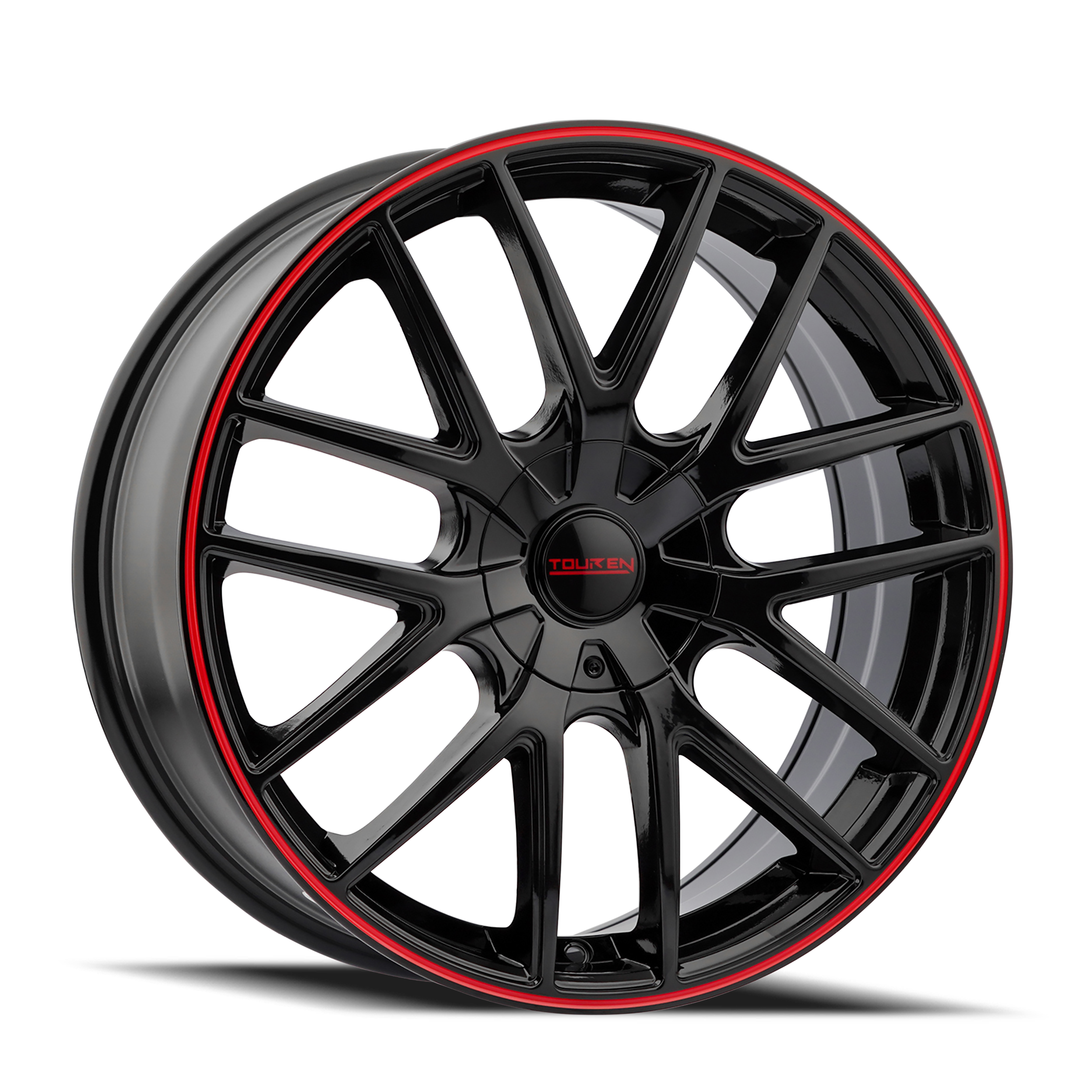 TOUREN TR60 3260 GLOSS BLACK WITH RED RING 16X7 5-100/5-114.3 42MM 72.62MM