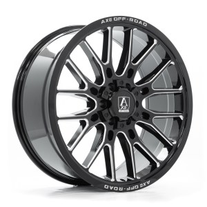 ATLAS GLOSS BLACK MILLED 22X9.5 6-135 / 6-139.7 20MM 87.1MM
