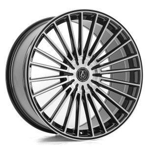 EX50 BLACK AND POLISHED FACE 22X10.5 5-130 25,32,35,38MM 74.1MM