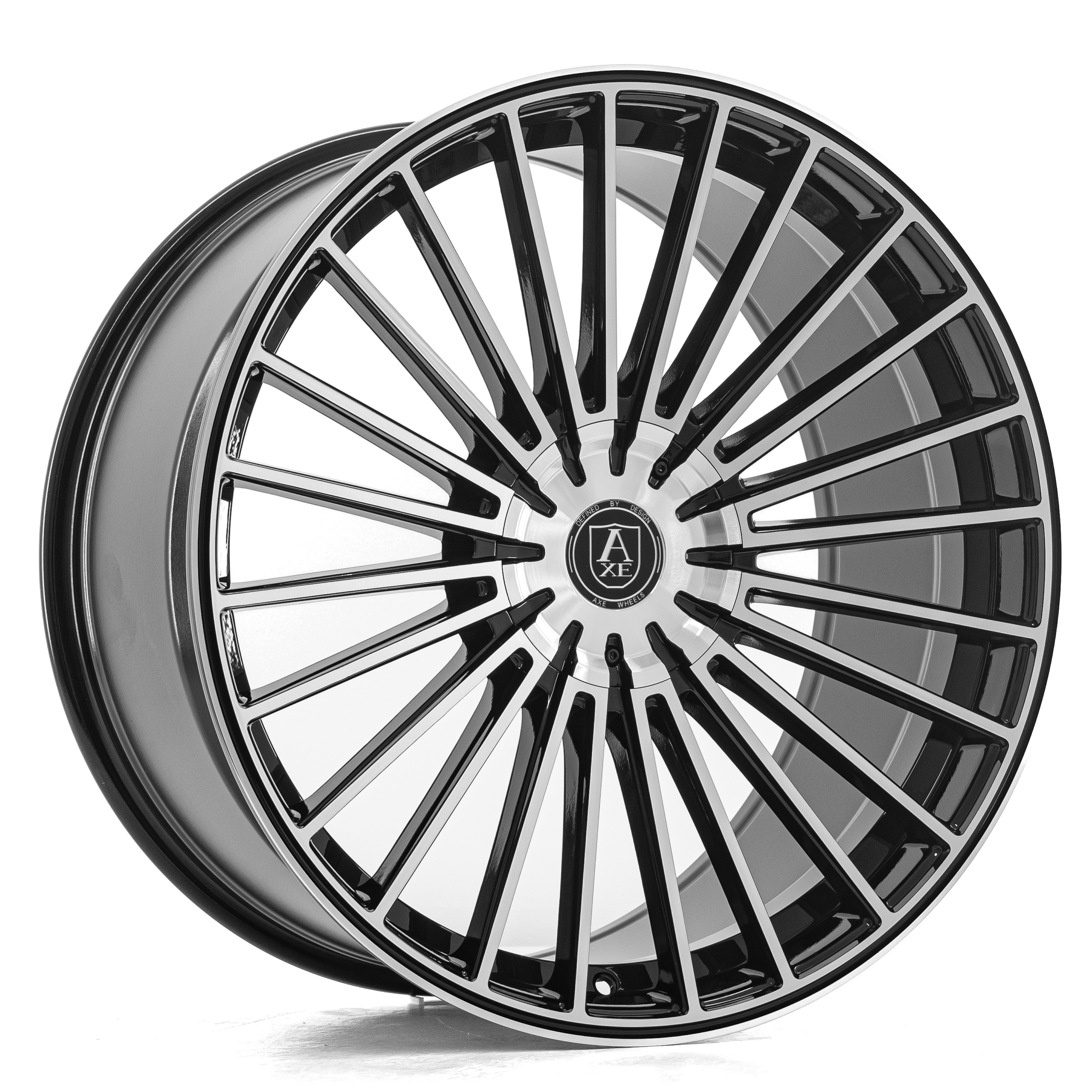 EX50 BLACK AND POLISHED FACE 22X10.5 5-108 40MM 74.1MM