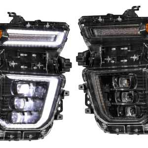 XB LED Headlights: Chevrolet Silverado HD (20-24 / Set)
