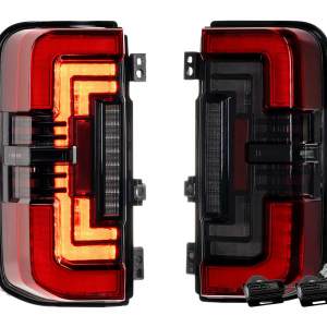 XB LED Tail Lights: Ford Bronco (21+ / Red Lens / Set)