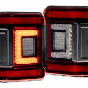 XB LED Tail Lights: Jeep Wrangler JL (18+ / Red Lens / Set)