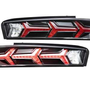 XB LED Tail Lights: Chevrolet Camaro (16-18 / Red Lens Lambo / Set)