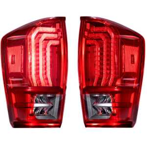 XB LED Tail Lights: Toyota Tacoma (16-23 / Red Lens / Set)