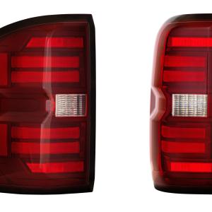 XB LED Tail Lights: GMC Sierra (14-18 / Red Lens / Set)