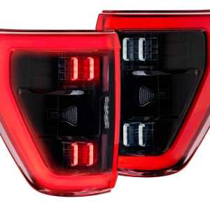XB LED Tail Lights: Ford F-150 (21-23 / Red Lens / Set)