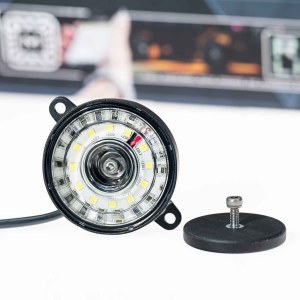 Morimoto Rock Light Parts: White Puck w/ input wiring (Single)