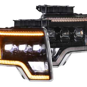 XB LED Headlights: Ford F-150 (09-14 / Amber DRL / Set)