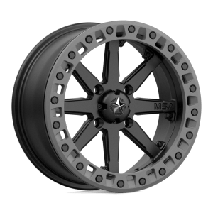 MSA OFFROAD WHEELS MA031 18X7 4X156 S-BLK M-GRY RING 00MM