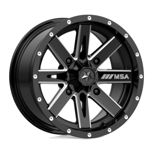 MSA OFFROAD WHEELS M41 14X7 4X110 G-BLK MILL -47MM