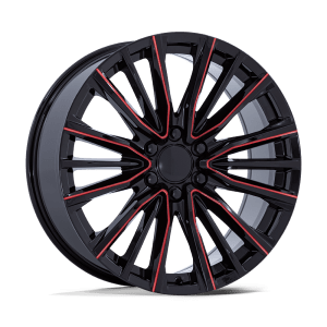PERFORMANCE REPLICAS PR223 24X10 6X5.5 78 +28 G-BLK MILL-RED
