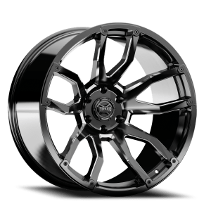 Torque Impact TW403C 22X10 5x127 -18 71.5 Gloss Black Premium Milling