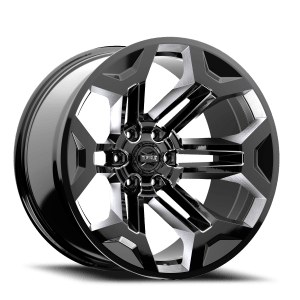 Torque Pulse TW405C 22X12 6x139.7 -44 78.1 Gloss Black Premium Milling